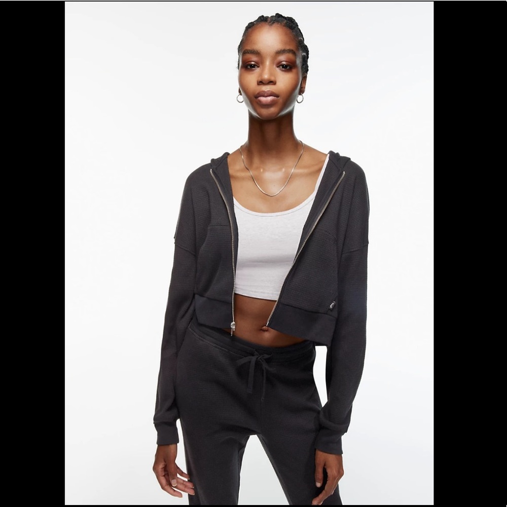 Aritzia Tna Thermal Cropped Hoodie and Pants Set | Size S | Excellent Condition
